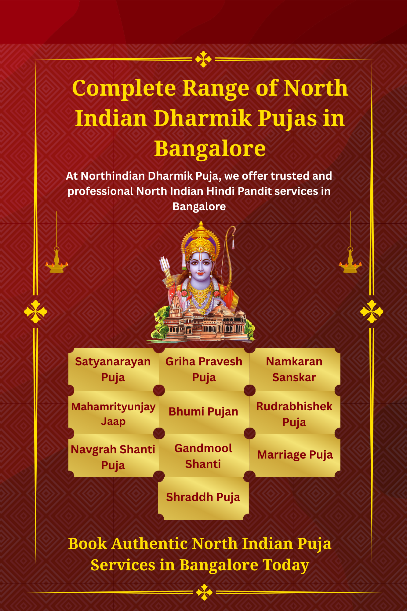 About Northindian Dharmik Puja by Northindian Dharmik Puja Bangalore